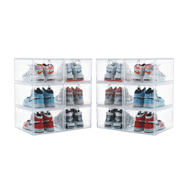 Set 12 cajas organizadoras de zapatos transparentes + REGALO 🎁