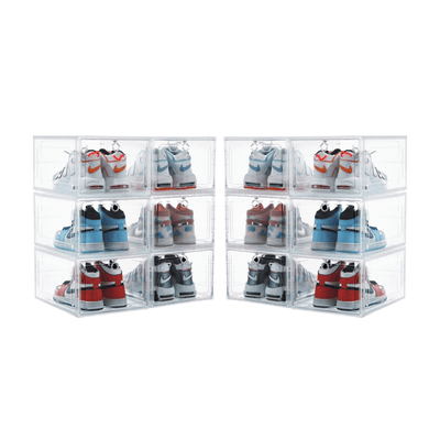 Set 12 cajas organizadoras de zapatos transparentes + REGALO 🎁