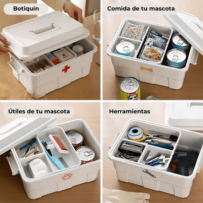 Caja organizadora para botiquín y herramientas