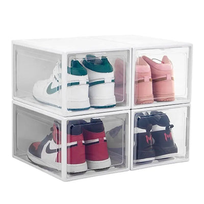 Caja organizadora de zapatos blanco/transparente