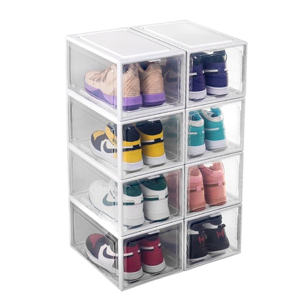 Caja organizadora de zapatos blanco transparente Jooga Hogar