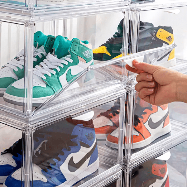 Caja organizadora de zapatos transparente