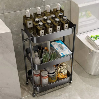 Carro organizador 3 niveles plegable negro