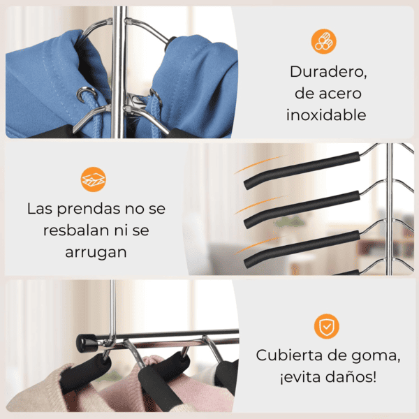 Colgador de ropa múltiple antideslizante