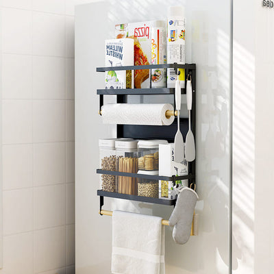Estante magnético para refrigerador negro L