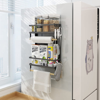 Estante magnético para refrigerador negro L