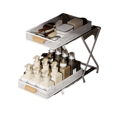 Organizador ajustable 2 niveles bajo lavaplatos