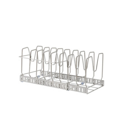 Organizador extensible de acero para ollas y tapas