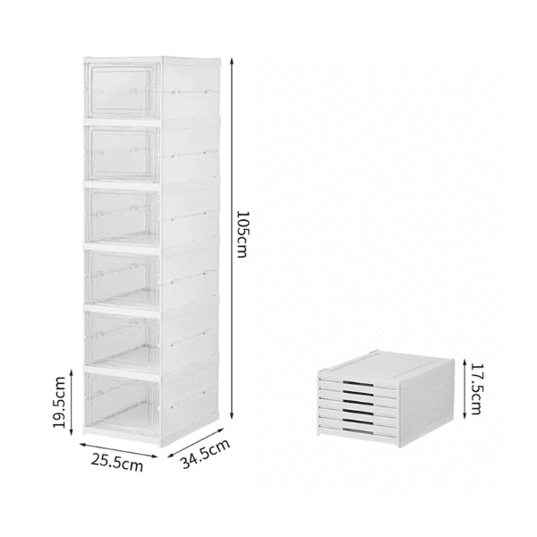 Organizador de zapatos plegable 6 niveles