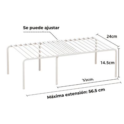 Repisa extensible blanca