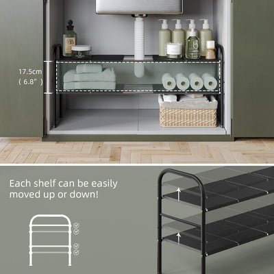 Repisa doble ajustable bajo lavaplatos