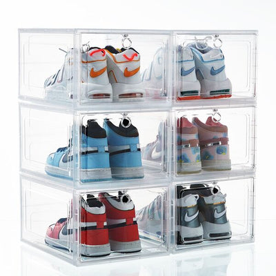 Set 6 cajas organizadoras de zapatos transparentes + REGALO 🎁