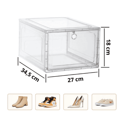 Set 6 cajas organizadoras de zapatos transparentes + REGALO 🎁