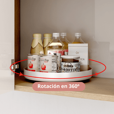 Organizador giratorio antideslizante blanco