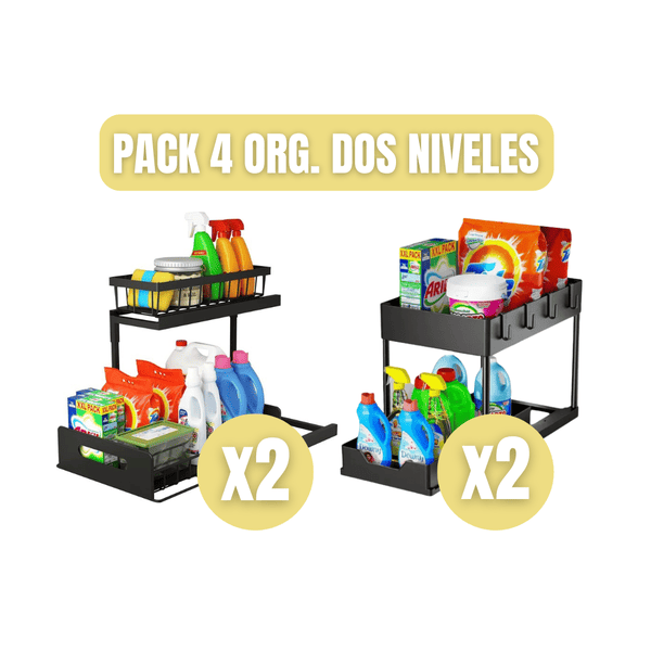 Pack 4 organizadores 2 niveles + Regalo🎁+ Envío gratis todo Chile