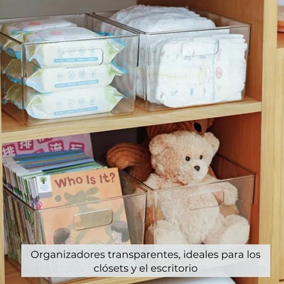 Set 3 Organizadores transparentes multiuso 26x23x15