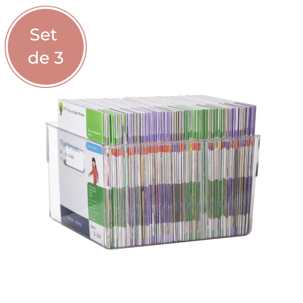 Set 3 Organizadores transparentes multiuso 26x23x15